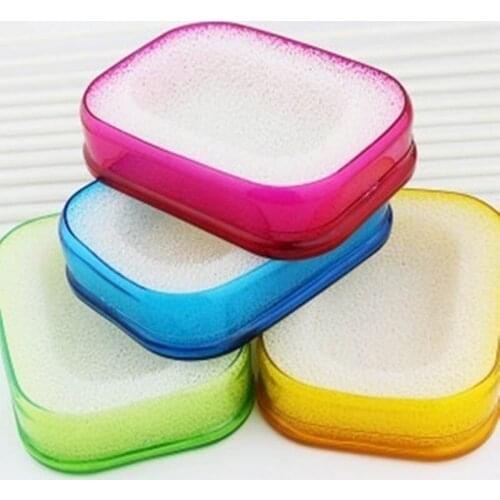 Sponge Soap Box Soap Sponge Holder Bathroom Accessories Double Layers Easy To Dry Multifunctional Absorbent Sponge
