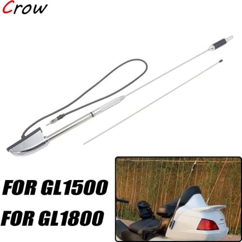 Chrome Video Antenna For Honda GOLDWING 1800 GL1800 GL1500 2001 - 2014 13 12 11 10 09 08 Motorcycle Accessories
