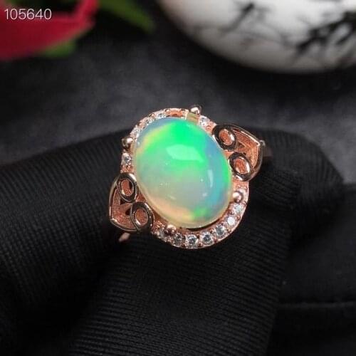 Romantic Elegant Female Ewelry New Arrival Top Grade Natural and Real Opal Ring Free Shipping 925 Sterling Silver