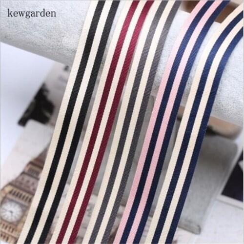 Handmade Tape Stripe Grosgrain Ribbons 10mm 25mm 38mm 1.5" 1" DIY Hairbow Accessories Packing Riband Satin Webbing 10 Yards