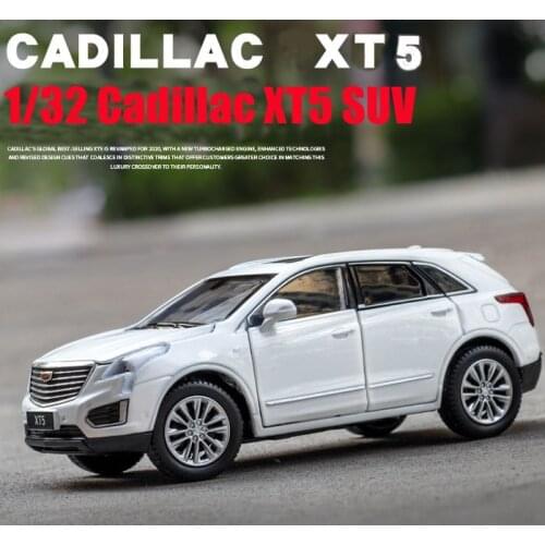 1/32 Cadillac XT5 SRX SUV Alloy Car Model Diecast Metal Vehicles Toy Car Model Sound Light Simulation For Kids Toys Original Box