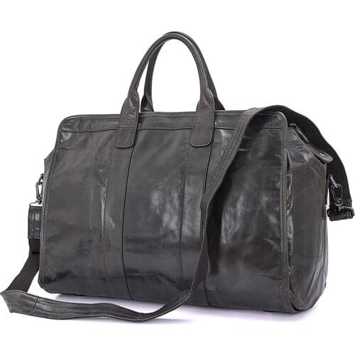 Men genuine leather travel duffle 18 inch Women Real leather travel bag Big vintage cow leather Weekend bag Big travel messenger