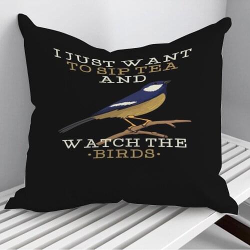 Bird Watching Throw Pillows Cushion Cover On Sofa Home Decor 45*45cm 40*40cm Gift Pillowcase Cojines Dropshipping