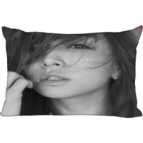35x45cm Pillowcase Ayumi Hamasaki Rectangle Silk Pillowcases Bed Home Living Room Pillow Covers One Side Custom gift