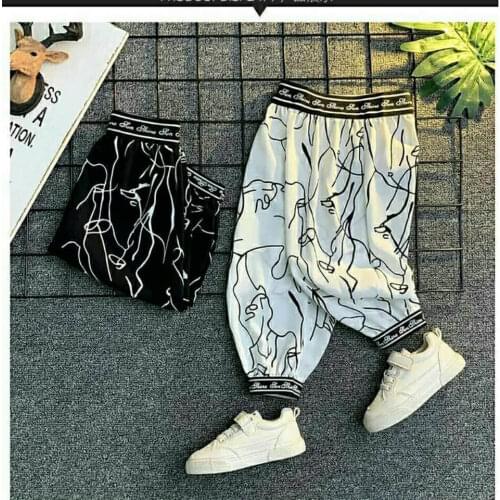 Childrens mosquito pants 2021 new summer thin air conditioning Pants Boys and girls loose casual air drying pants