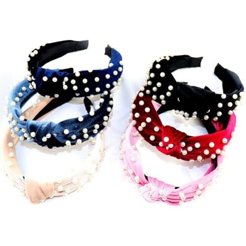 6 Colors Cute Pearl Hair Hoop For Women Hair Bands Girls Lovely Headbands Gorgeous Hair Accessories Girls Hairbands Female