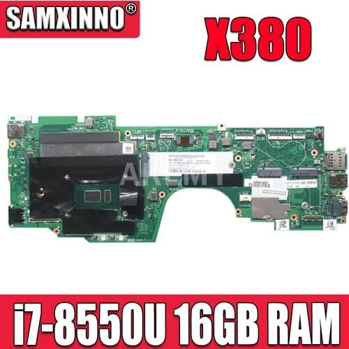 Original laptop For Lenovo ThinkPad X380 Yoga motherboard i7-8550U UMA 16GB 02DA012