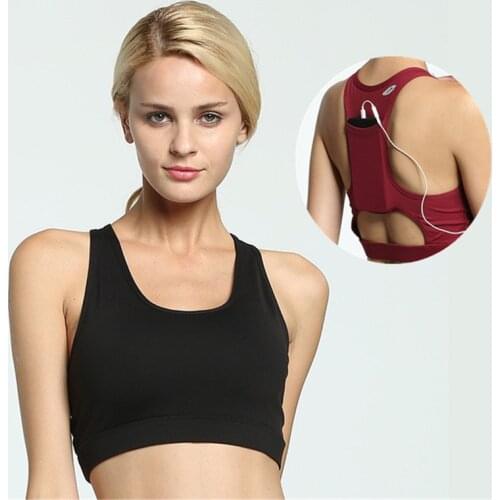 Popular Women Sport Bras Padded Up Underware Removable Pad Tank Top Athletic Vest Gym Fitness Stretch Seamless Yoga Sports Bra