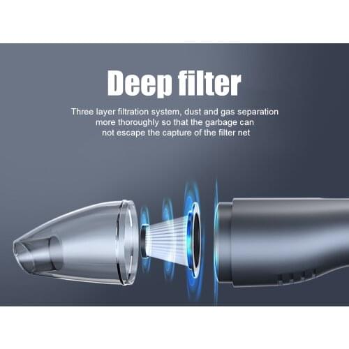 Handheld Wireless Car Vacuum Cleaner Rechargeable 8000PA Powerful Cyclone Suction Portable Small Pet Hair Cleaning Vacuum