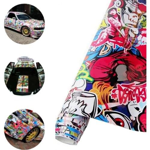 Film Sheet Self-adhesive Easily Re-positioned PVC Skateboard Cool Graffiti Stickers for Car car accessories автомобильные товары