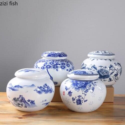 Spherical Ceramic Tea Caddy Tea Box Sealed Jar Storage Tank Tea Container Candy Jar Food Storage Boxes Tea Organizer Gift Box