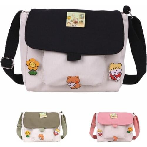 Cute Japanese Bags Canvas Shoulder Bag Women Messenger Bags Shopping