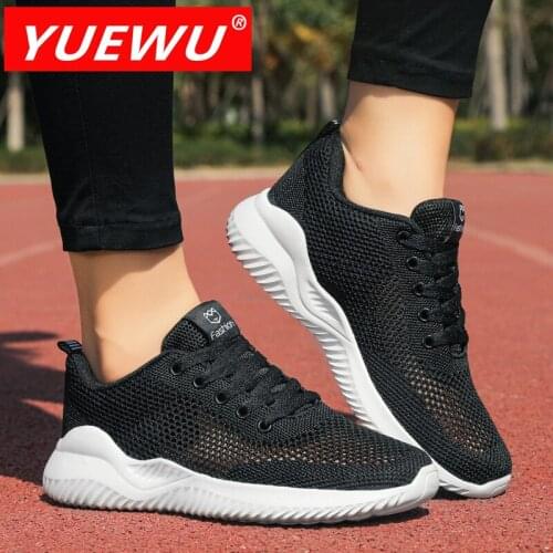 YUEWU Women’s Hollowed Out In Summer Flat Bottom Sneakers Ladies Large Comfortable And Breathable Wear Resisting Casual Shoes