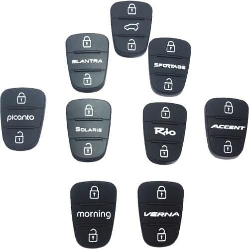 Replacement 3 Button Rubber Fob For Hyundai Solaris i30 i20 Elantra Tuson Kia Ceed Rio Morning Picanto Sportage Accent Verna