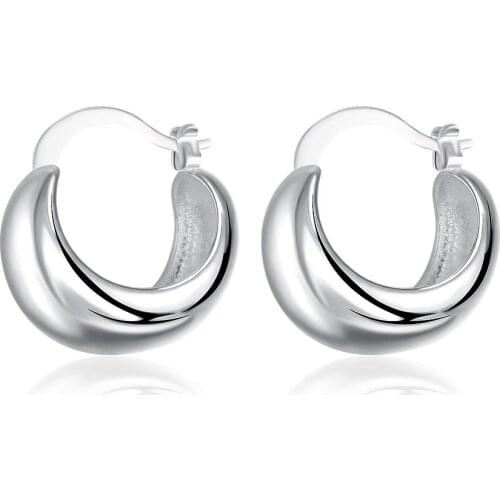 ZEMIOR Silver Color Crescent Shape Creative Design Earrings Bulk Graceful Attractive Fashion Jewelry For Women Best Selling