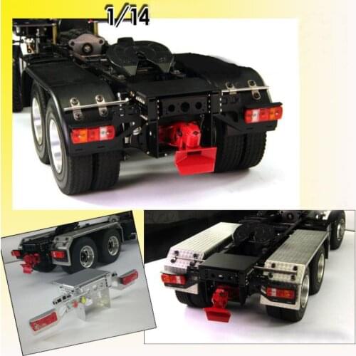 1/14 Tractor Truck Tail Beam Metal Rear Bumper Upgrade Taillight Stand for Scania MAN BENS RC Cars