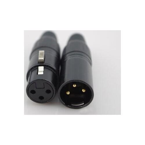 1Set 3 pin XLR Audio Cable Connector MIC Gold Plated (Plug+ Female Jack ) ADAPTER