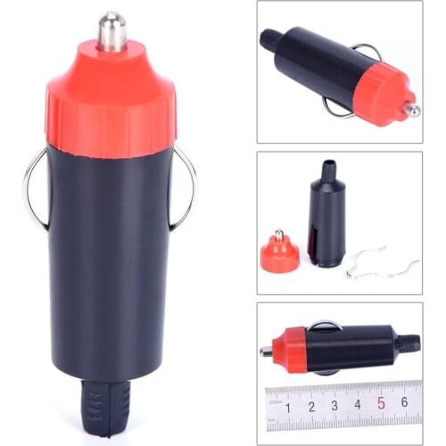 1pc Motorcycle Socket Power Charger Adapter Connector + Fuse Converter Plug 12V Male Car Cigarette Lighter Socket Plug