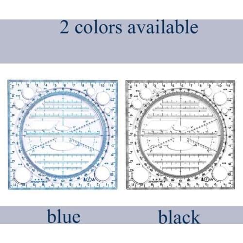 1Pc Multifunction Art Design Drawing Ruler, Stereo Geometry Ellipse Template Ruler, School Accessories, Arc Shape Tracer