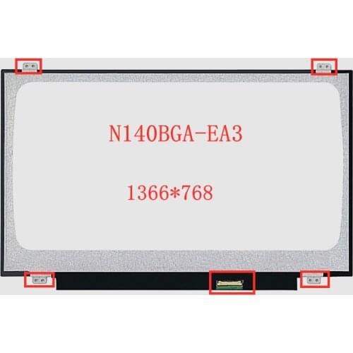 14.0" N140BGA-EB3 matrix display 30 Pins HD 1366X768 Laptop LCD Screen panel replacement N140BGA EB3