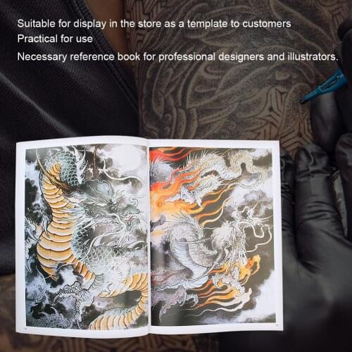 40 Pages Tattoo Practice Template Book Colour Exquisite Pictures Pattern Tattoos Book Accessory Permanent Makeup Tattoo Supplies