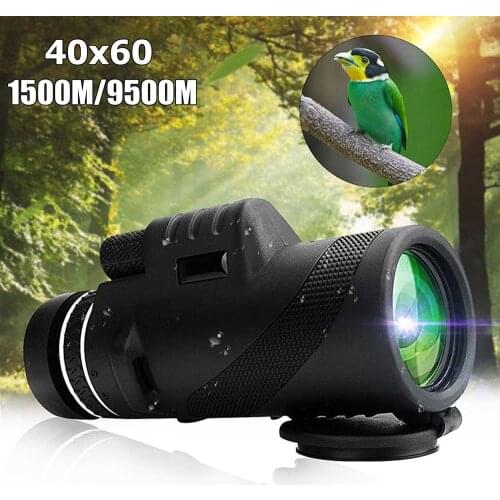 40X60 Day & Night Vision Dual-Focus HD Optics Zoom Monocular Telescope Waterproof Super Clear for Outdoor Hunting
