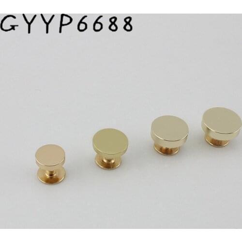 50pcs 8mm 10mm 12mm 5colors high quality button round head rivet stud for shoes DIY copper gold metal screw rivet Package