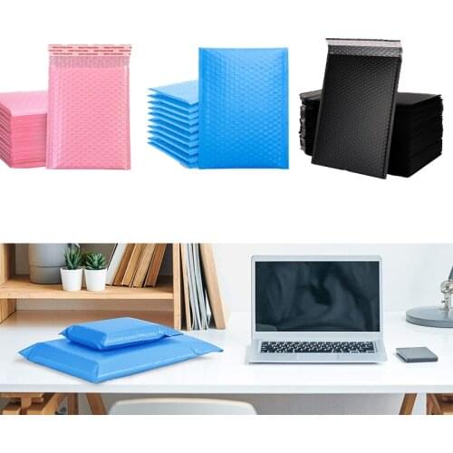 50pcs Blue Mailer Poly Bubble Padded Mailing Envelopes Mailer Gift Packaging Self Seal Bag Bubble Padding Black Blue And Pink