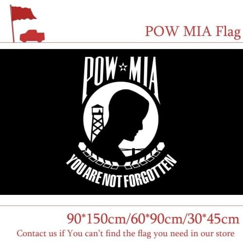 3*5ft American POW MIA Flags 90*150cm 60*90cm MIA Banner 30*45cm Car Flag