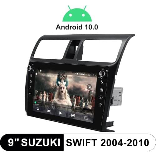 Android 10.0 Car Navigation System 9 Inch Bluetooth Android Auto Reverse Camera Radio Stereo For Suzuki Swift 2004-2010