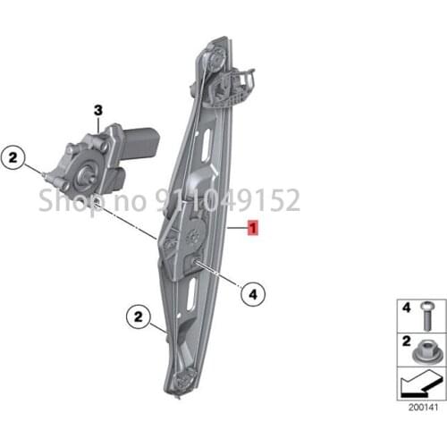 CAR window lifter, electric rear right E84 X1 20D N47 E84b mwX1 20DX N47 E84 X1 28IX N52N E84 X1 18I N20 Door and window mechani