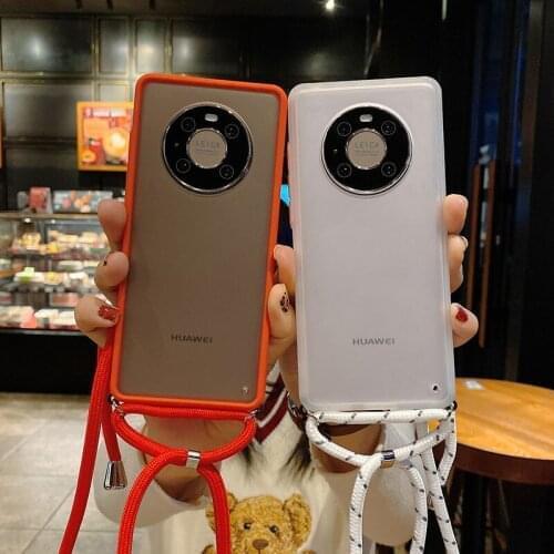 Skin feeling Protection Strap Cord Chain Phone Cases For Huawei Y5 2018 PRIME 6 9 Y5P 7 2020 2019 Honor Enjoy P Smart-zLanyard