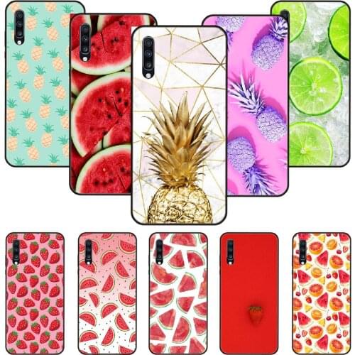 Phone Case For Samsung Galaxy A 50 51 71 70 7 5 10 20 30 40 41 21 S E Black Cover Shell Silicone Funda Trend Etui Fresh Fruit