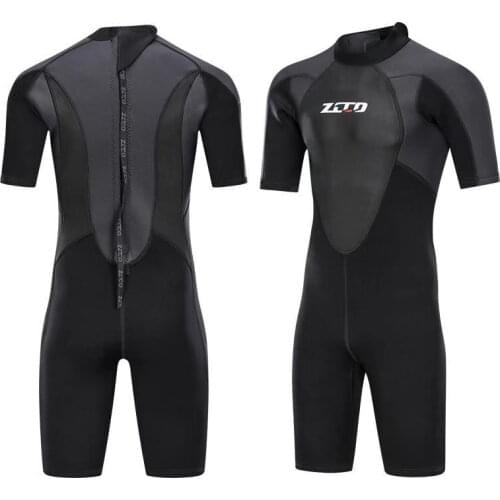 Men Wetsuit Shorty 3mm Neoprene Winter Back Zip Swimsuit for Swimming Surfing Snorkeling Kayaking Scuba Diving Suit