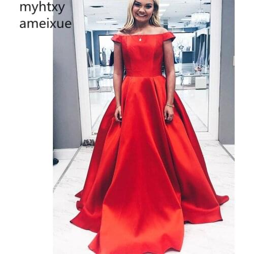 Elegant Sexy Evening Dresse Prom Dress Floor Length Off Shoulder Sweep Train Evening Gowns Custom Made Plus Size Evening Dress