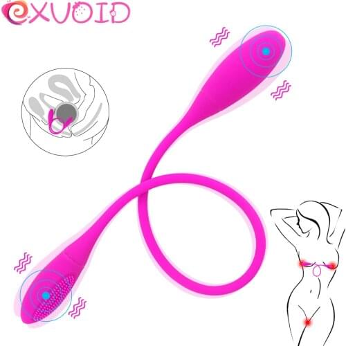 EXVOID 7 Mode Long Dildo Vibrators G Spot Massager Adult Products Double Ended Penis Vibrator Sex Toys for Women Men Lesbian