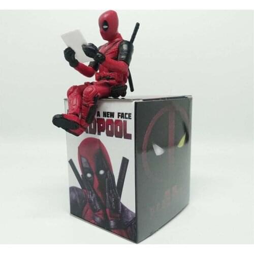Marvel 7cm Boxed X-MAN DeadPool Super Hero Q version Figure Model Toys Car pendant