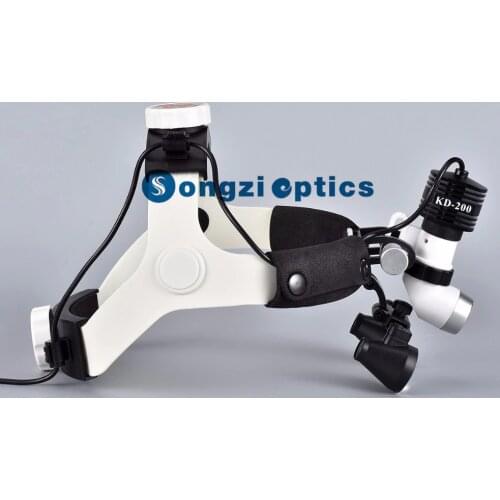 KD-202A-6 High brightness 5W Medical Surgical Dental Headlight with (2.5X,3X,3.5X optional) Surgical loupes