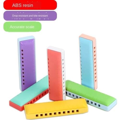 10 Holes Harmonica Childrens Toys Early Educational Instruments Candy Colors