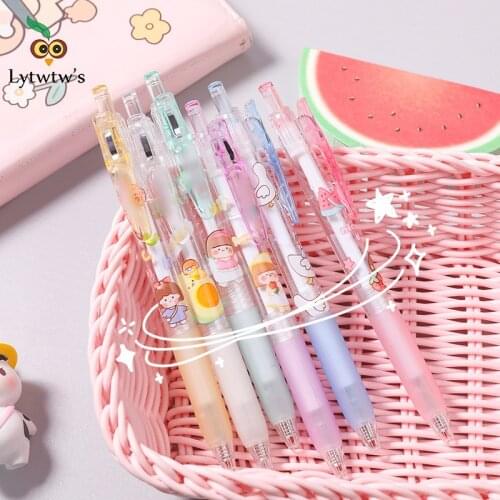 1 Pieces Lytwtws Cute Kawaii Creative Lovely Girls Student Writing School Office Stationery Gel Pen Sweet Press Pen