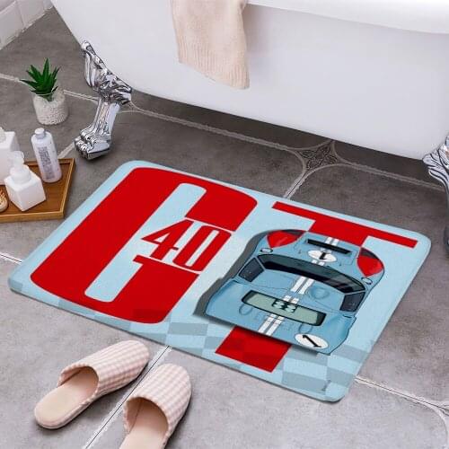 GT40 Ken Miles Top Tribute Carpet Areas Rug Non-slip Floor Mat Rug 3D Printing Living Room Bedroom Door Mat Home Decoration