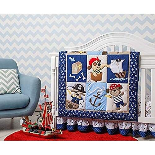 7PCS juego de cama Baby Infant Baby Bedding Set Baby Safety Crib Bed Fence breathable (4bumper+duvet+bed cover+bed skirt)