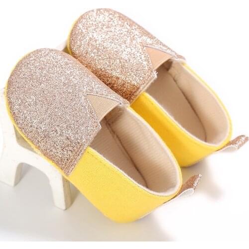 Fashion Spring Summer Infants Baby Soft Sole Cotton Shoes Born Girl Toddler Crib Bling Moccasin Prewalker 0-18M New