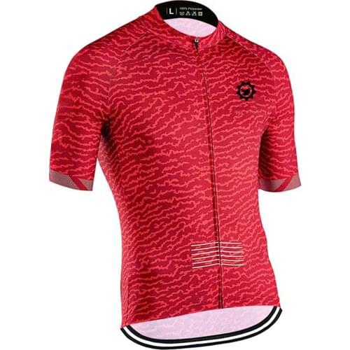 Men Breathable Cycling Jersey Summer Bike Short Sleeve Quick Dry MTB Racing Maillot Clothes 100% Polyester Shirts