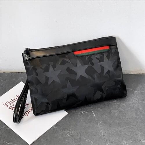 Nylon Casual Men Clutch Bags Fashion Large Capacity Design Clutches Bag for Man Business Pack Wallet with Hand Strap