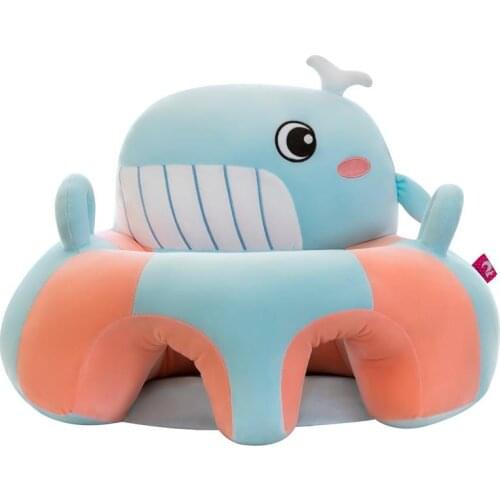New Cute Cartoon Sofa Skin for Infant Baby Seat Sofa Cover Sit Learning Chair Washable Only Cover With Zipper Without PP Cotton
