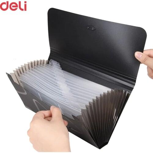Deli A6 File Folder Document Organizer stationery Document Bag pp Portfolio Organizer Document Folder For business file bags