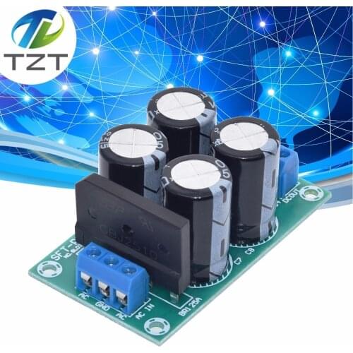 TZT PW28 Dual Power Filter Power Amplifier Board Rectifier High Current 25A Flat Bridge Unregulated Power Supply Board DIY