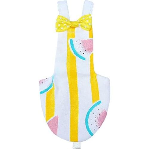 Dorakitten 1pc Bird Diaper Cotton Washable Pineapple Watermelon Printing Breathable Parrots Nappy Bird Flight Suit Pet Supplies