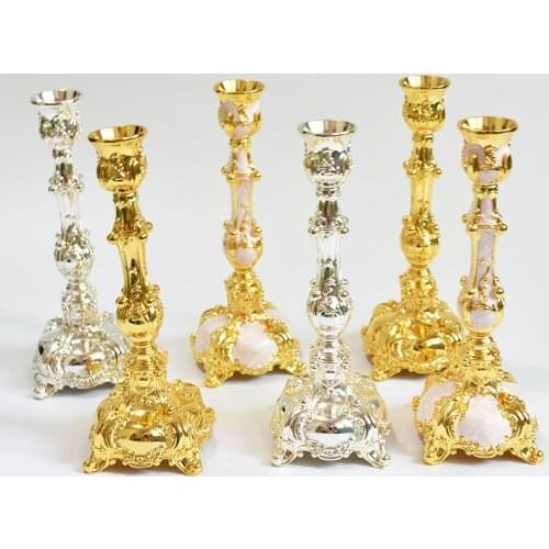 Luxury Small Single Head Pillar Holder Wedding Party Centerpieces Candlestick Home Romantic Dinner Candlelight Candle Holders